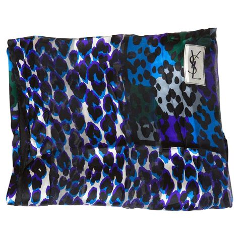 ysl leopard scarf|yves saint laurent scarf vintage.